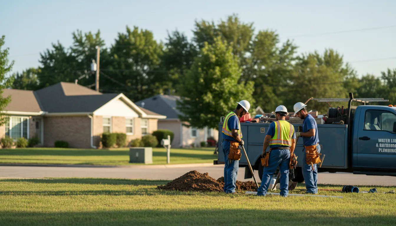 Residential water line and bathroom plumbing service in Califon, NJ